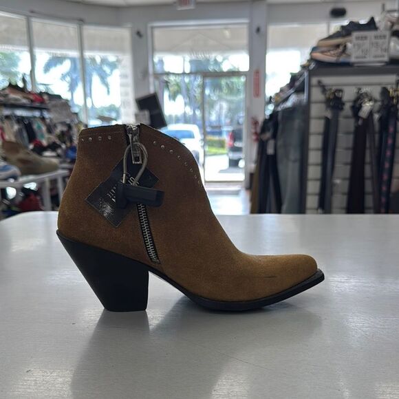 Celine Brown Suede Ankle Boots - Picture 1 of 9